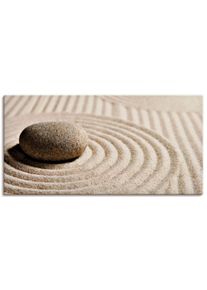 Artland Artprint op linnen Mini zen tuin - zand foto schilderijen beige