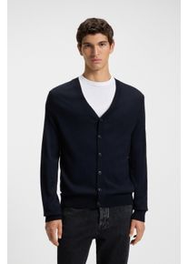 BOSS Orange Vest Avac met een diepe v-hals heren gebreide vesten maat XXL blauw