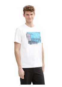 Tom Tailor T-shirt met frontprint heren t-shirts maat XXXL wit
