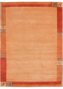 LUXOR living Wollen kleed India zuivere wol, met de hand geknoopt, met randdessin, ook als loper wollen vloerkleden maat 1 oranje