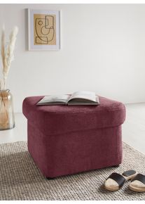 DOMO collection Hocker Papenburg in vele kleuren hockers maat Chenille-look paars