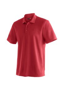 Maier Sports Functioneel shirt Ulrich Heren poloshirt, korte mouw vrijetijdsshirt met overhemdkraag, regular fit heren t-shirts maat XL rood