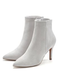 Lascana Highheel-laarsjes in spitse vorm & naaldhak, ritslaars vegan dames elegante laarsjes maat 37 grijs