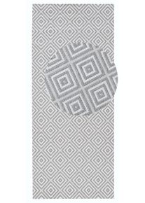 Hanse Home Vloerkleed Geruit Binnen- en buitengebruik, loper, weerbestendig, ruit, balkon, tuin, gang moderne vloerkleden maat 12 grijs