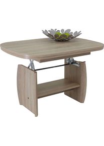 Stolkom Salontafel Kirk hoogte verstelbaar, tafel met uittrekbare functie salontafels bruin