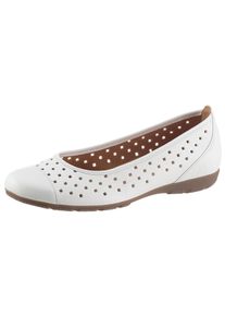 Gabor Ballerina's Slipper, vrijetijdsschoen, lage schoen met luchtig gaatjespatroon dames klassieke ballerina's maat 37 wit