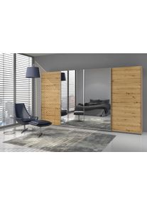 Rauch Zweefdeurkast Kledingkast kast garderobe linnenkast kleedkamer SYNCRONO zweefdeurkasten bruin