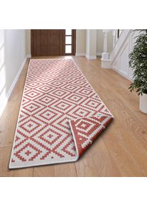 my home Loper Ronda tweezijdig te gebruiken kleed Sisal-look, platweefsel, in- en outdoor, geometrisch boho design lopers beige