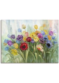 Artland Artprint Tulpenweide I als artprint op linnen, poster in verschillende formaten maten foto schilderijen multicolor