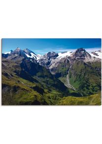Artland Artprint Bergen rondom de Großglockner als artprint op linnen, poster in verschillende formaten maten foto schilderijen beige