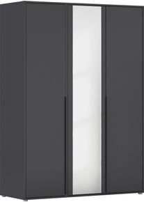 Rauch Draaideurkast Kledingkast Kast Garderobe Wasmand NAGATA met Spiegel und modernen stangengriffen in graumetallic topseller made in germany