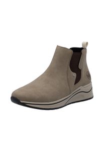 Rieker Chelsea-boots Boots, enkellaars, high top sneaker, sleehak boots met stretch inzetstuk dames chelsea boots maat 36 beige