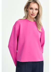 Rich & Royal Rich & Royal Sweatshirt 2409 T Peach Crew oversneden schouders, zachte greep, ronde hals dames truien & sweaters maat XS roze