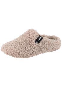 VERBENAS Pantoffels pantoffel, homeslipper, clog in knuffelige uitstraling dames pantoffels maat 38 beige