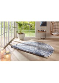 Hanse Home Vloerkleed Lilja omkeerbaar tapijt In- en outdoor, dubbelzijdig, weerbestendig, balkon, tuin, woonkamer moderne vloerkleden blauw