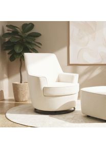 Inosign Draaibare fauteuil HETTY, draaistoel met schommelfunctie, leesstoel in cord en microvezel (1 stuk) fauteuils maat Micro-pluche beige