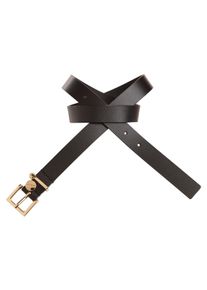 Hugo Leren riem Amelia-G Sz25 Stijlvolle sluiting met logo hanger dames brede riemen maat 80 bruin