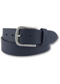 Bernd Götz BERND GÖTZ Leren riem met zilverkleurige gesp heren riemen maat 125 blauw