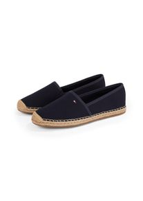 Tommy Hilfiger Espadrilles FLAG CANVAS ESPADRILLE , slippers, flats, comfortabele schoen met bamboe bekleding en decoratieve naden dames espadrilles