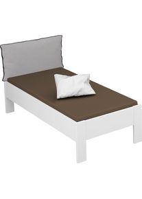 Rauch Futonbed Aditio Hoofdbord weefstof met afgezette opstaande naad futonbedden wit