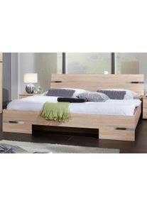 wimex Futonbed Anna, Bed Made in Germany met chroomkleurige details in hoofd- en voetdeel, 3 breedtes om uit te kiezen futonbedden beige