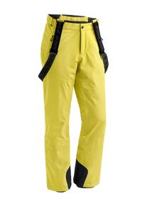 Maier Sports Skibroek Anton 2.1 Heren sneeuwbroek met bretels, wind/waterdicht, regular fit unisex outdoorbroeken maat 48 groen