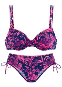 Venice Beach Beugelbikini Kensi zijdelings verstelbaar met moderne print (set) dames bikini's maat 36C blauw