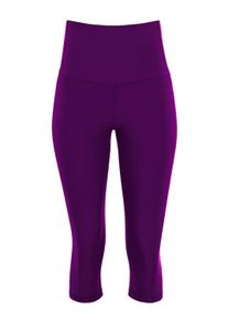 WINSHAPE Legging 3/4 Functional Comfort HWL217C met v-vorm applicatie en core-band dames broeken maat XXL paars