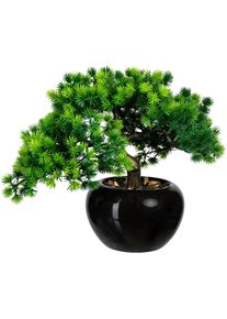 Creativ green Kunstbonsai Bonsai lariks in een keramische pot (1 stuk) kunstbonsais groen