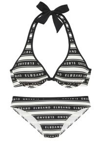 ELBSAND Beugelbikini Zone met contrasterende strepen en opschriften (set) dames bikini's maat 42C wit