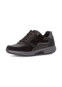 Gabor Rollingsoft Sneakers met sleehak , veterschoen, halfhoge schoen, vrijetijdsschoen met extra ritssluiting dames sleehak sneakers maat 38 zwart
