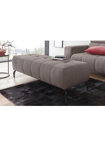 DOMO collection Hocker Trento, met sledevoet of enkele voet hockers maat Fijne structuurstof grijs