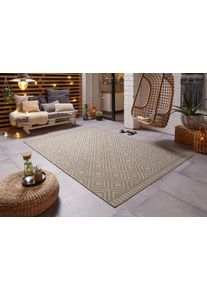Hanse Home Vloerkleed Breeze In- & outdoor, weerbestendig, balkon, tuin, woonkamer, ruiten moderne vloerkleden maat 2 bruin