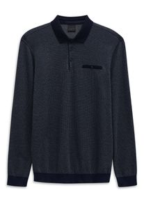 Bugatti Poloshirt met lange mouwen MODERN FIT met borstzak en knoopsluiting heren t-shirts maat L grijs