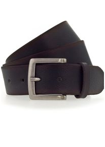 Mustang Leren riem met grafische embossing versierd, 4 cm heren riemen maat 80 zwart