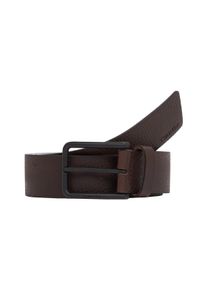 Calvin Klein Leren riem WARMTH PB 35MM Logoprint, eenvoudige doornsluiting heren riemen maat 110 bruin
