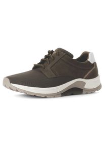 Gabor Rollingsoft Sneakers met sleehak , vrijetijdsschoen, lage schoen, veterschoen met decoratieve stiksels, g-breedte heren lage sneakers maat 11,5