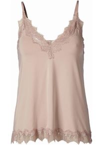 rosemunde Hemd Billie Strap Top Vintage-kantenrand aan de halslijn en zoom, vrouwelijk, polyestermix dames armloze tops maat 46 roze