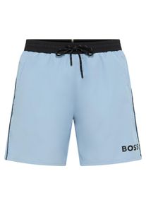 BOSS Zwemshort Starfish met contraststrepen heren zwembroeken maat S (48) blauw