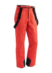 Maier Sports Skibroek Anton 2.1 Heren sneeuwbroek met bretels, wind/waterdicht, regular fit unisex outdoorbroeken maat 26 rood