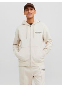 Jack & Jones Jack & Jones Capuchonsweatvest JORVESTERBRO SWEAT ZIP HOOD NOOS heren sweatvesten maat XS grijs