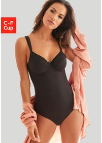 Nuance Body met fijne details en kanten inzet dames body's maat C zwart