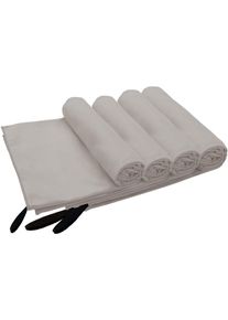 my home Handdoeken Xavi, 4 delen, ideaal als sporthanddoek, reishanddoek, strandlaken (set, 4 stuks) handdoeken grijs