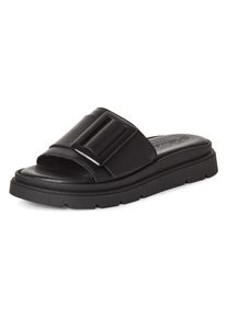 Tamaris Slippers Plateauzool, zomerschoen met modieuze siersluiting dames sandaaltjes maat 36 zwart