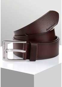 Tom Tailor Leren riem TTCALVINPLUS 4 cm brede herenriem, casual en jeanslook heren riemen maat 110 bruin