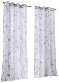 Kutti Gordijn Bonnie Gordijn, halftransparant, gedessineerd, polyester (1 stuk) kant & klaar gordijnen maat 2 wit