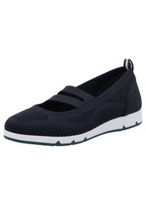 Rieker Ballerina's met riempje , instapschoen, lage schoen, slip-on sneaker met elastiek dames ballerina's met riempje maat 42 blauw
