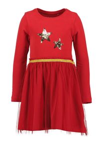 Blue Seven Jerseyjurk met sterrenmotief van omkeerbare pailletten meisjes jersey jurken maat 104 rood