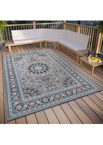Hanse Home Vloerkleed Kadi In-& Outdoor, Tapijt, Weerbestendig, Balkon, Tuin, Woonkamer, Orient moderne vloerkleden blauw