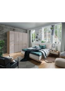 Wiemann Futonbed Barcelona zwevend voetbord met randafwerking opzij futonbedden beige